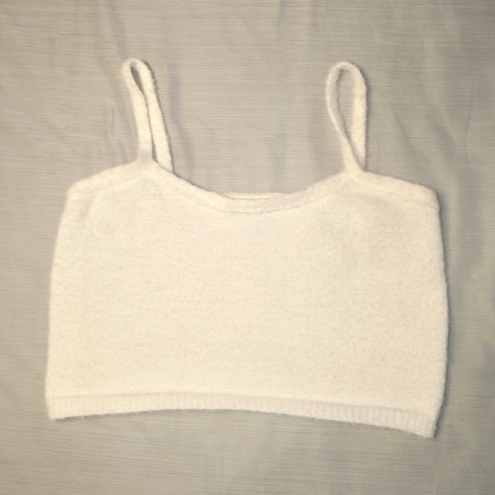 White Knit Tank Top